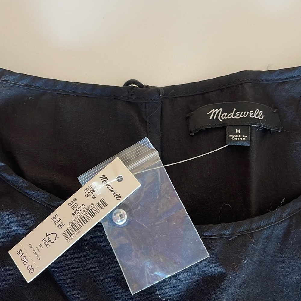 Madewell black short dress size medium. NWT. - Picture 5 of 9